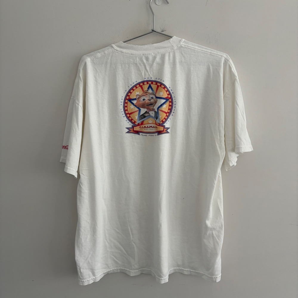 Vintage Jerzees Cinemark Theatres Coca-Cola T-Shirt White XL